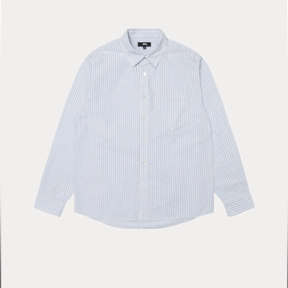 Stussy Blue Casual Button Down Shirt